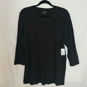 NWT CJ Banks 3/4 Sleeve Cotton Top